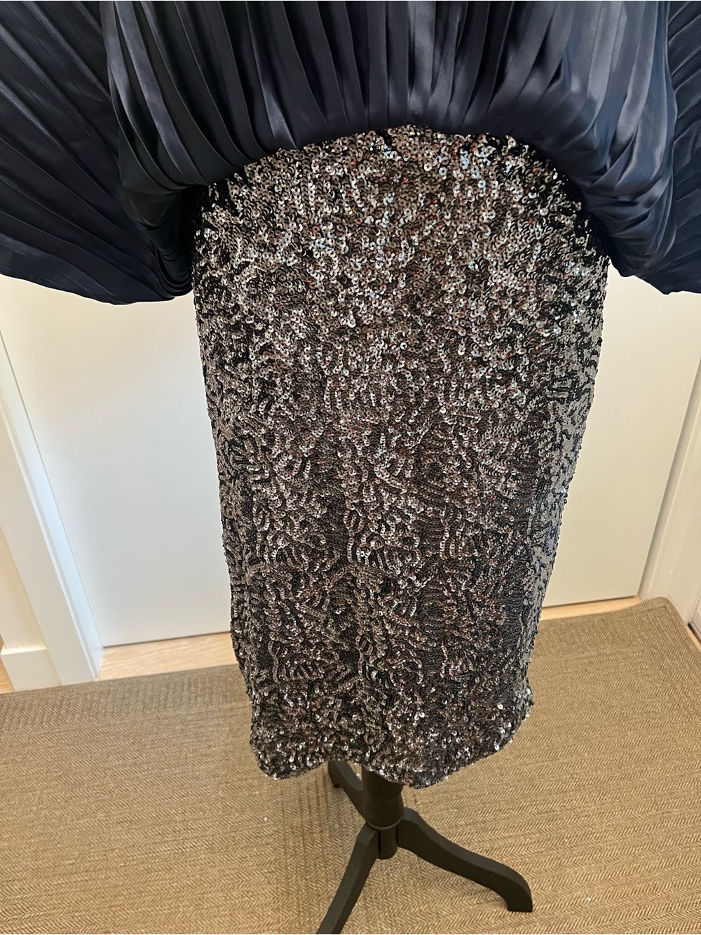 Xhilaration Black Sequin Pencil Skirt
